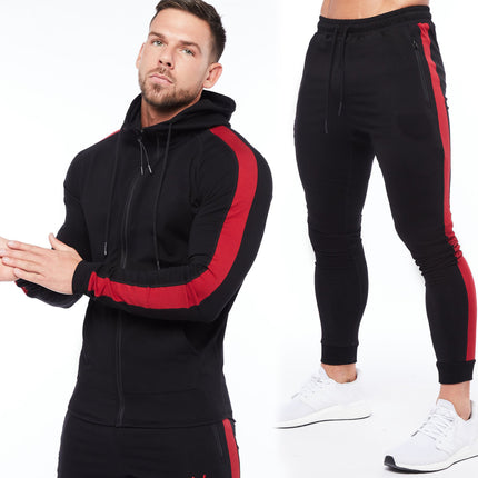 Herbst Winter Herren Slim Pullover Hoodies Jogger Zweiteiliges Set