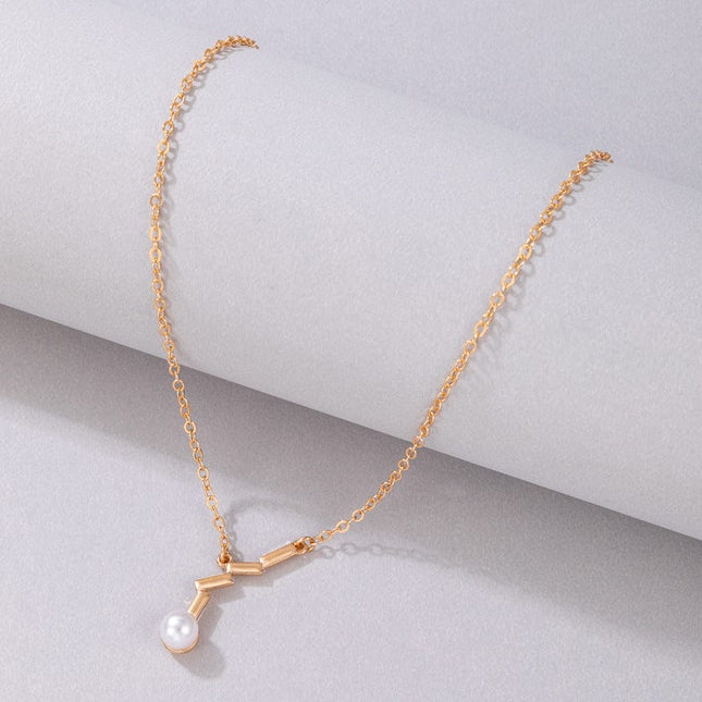 Women's Simple Pearl Pendant Necklace
