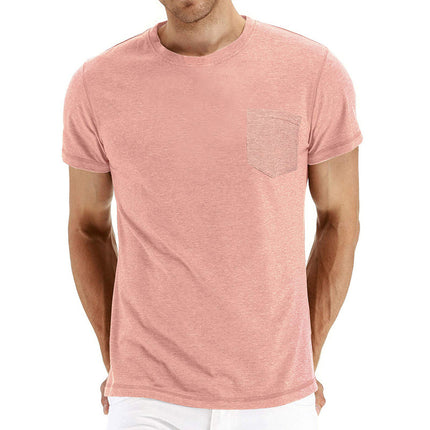 Lässiges einfarbiges Kurzarm-T-Shirt für Herren