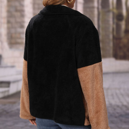 Wholesale Women's Lapel Long Sleeve Zipper Thickened Fleece Jacket