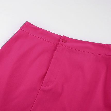 Wholesale Women's Fashion Short Sleeve Shirt Skirt Two Piece Set