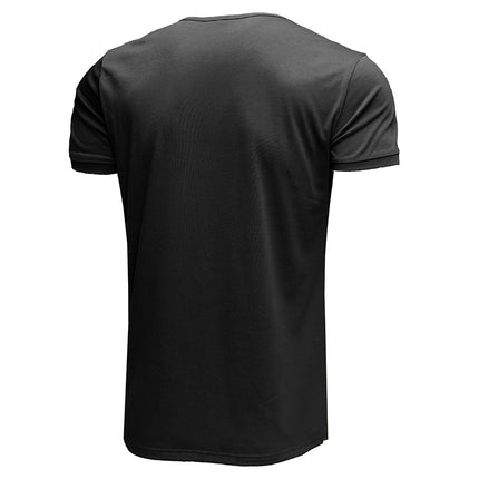 Camiseta de manga corta con cuello en V para deportes casuales de verano para hombres