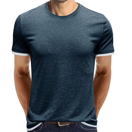 Camiseta de manga corta deportiva informal de verano para hombre