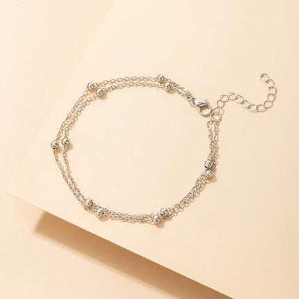 Personalized Ethnic Chain Clause 2 Layer Beach Anklet