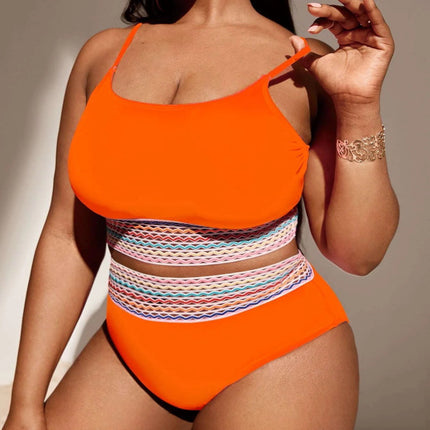 Wholesale Women's Plus Size Two-piece Bikini Panel Swimsuit
