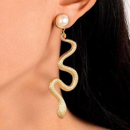 Snake Metal Snake Stud Earrings