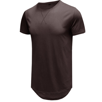 Wholesale Men's Summer Solid Color Casual Cotton Short Sleeve T-Shirt