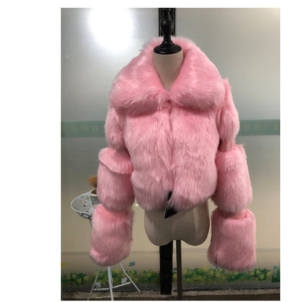 Wholesale Women's Plus Size Faux Fur Coat Short Jacket