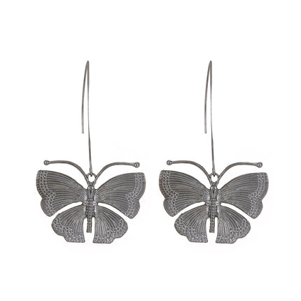 Pendientes largos de mariposa Pendientes simples de gancho de mariposa de moda