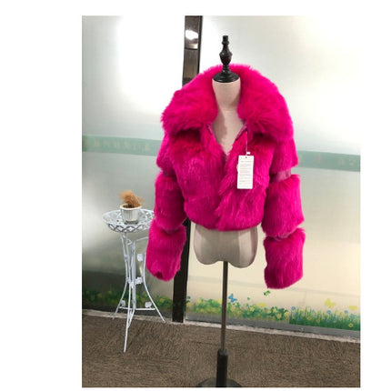 Wholesale Women's Plus Size Faux Fur Coat Short Jacket