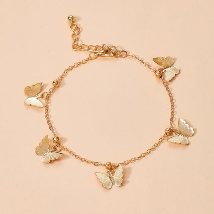 Single Layer Beach Style Fashion Butterfly Beach Ladies Anklet