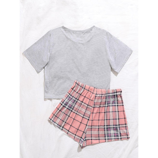 Damen-Pyjamas Homewear Kurzarm-Shorts-Set