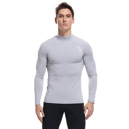 Wholesale Men's Fall Breathable Quick Dry Slim Sports Long Sleeve T-Shirt
