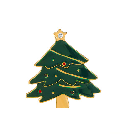 Broche de Navidad Dibujos animados Goteo de aceite Muñeco de nieve Campana Ramillete Insignia