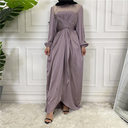 Ladies Fake Two Piece Strap Middle East Dubai Robe Dress