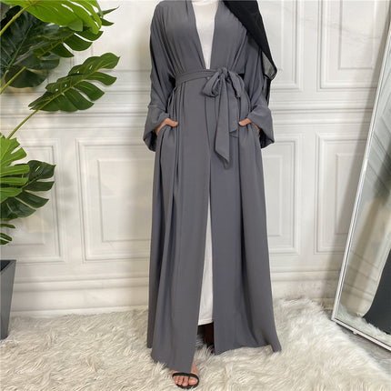 Naher Osten Dubai Cardigan Robe mit Kordelzug