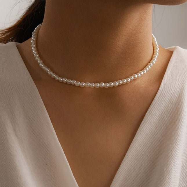 Perle Temperament Strand Perlenkette Kurze Halskette