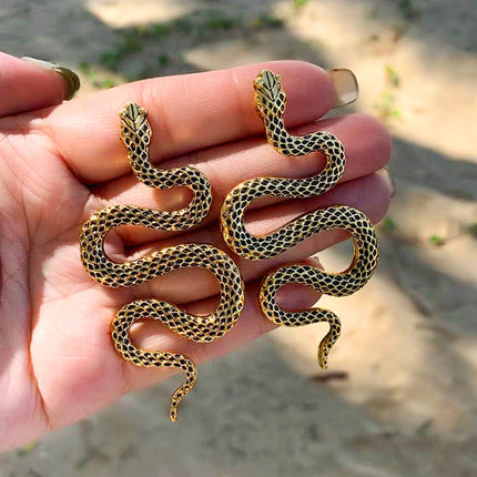 Snake Metal Snake Stud Earrings