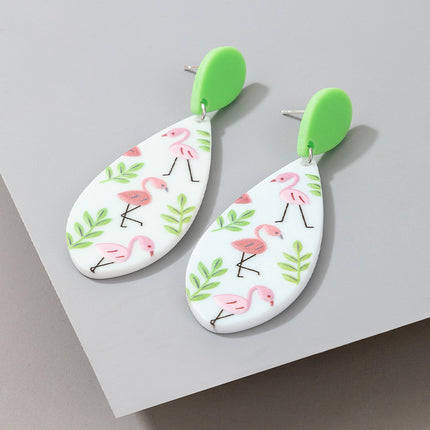 Leaves Cartoon Character Bird Earrings