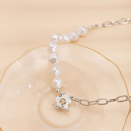 Perlen-Panel-Halskette Fashion Cropped Flower Choker