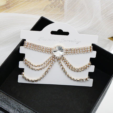 New Fashion Rhinestone Anklet Ethnic Wind Crystal Tassel Anklet