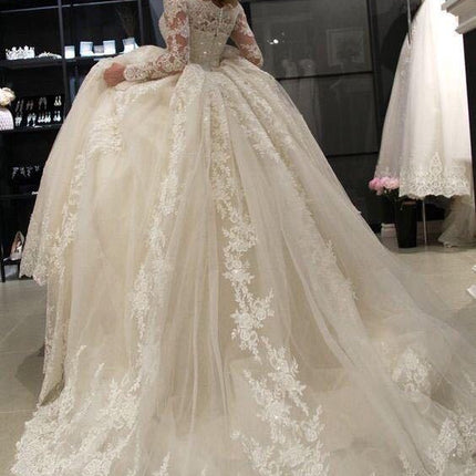 Wholesale Off Shoulder Bridal Lace Princess Wedding Dresses