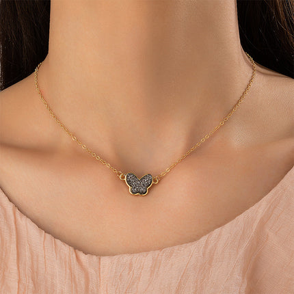 Butterfly Single Necklace Clavicle Chain Pendant