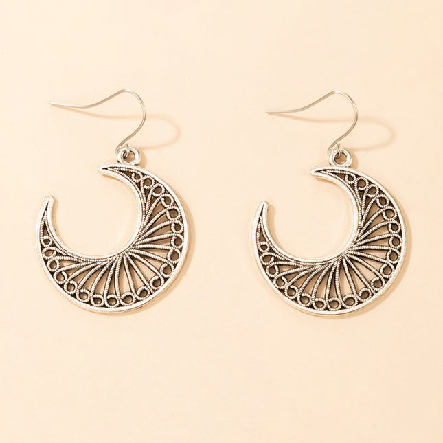 Moon Exaggerated Large Size Earrings Stud Earrings
