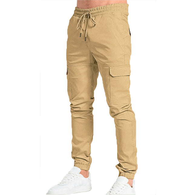 Wholesale Men's Casual Slim Fit Pants Casual Solid Color Trousers