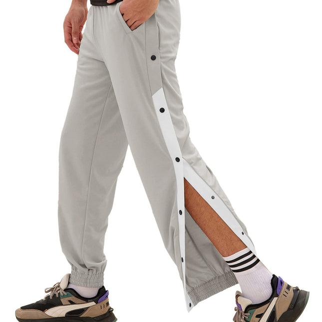 Wholesale Men's Casual Sports Open Button Solid Color Trousers