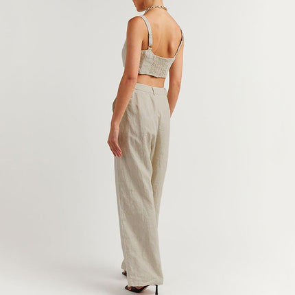 Wholesale Ladies Camisole Wide-leg Pants Two-piece Set